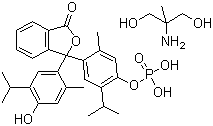 百里酚酞单磷酸 2-氨基-2-甲基-1,3-丙二醇盐分子结构 (CAS 52279-66-0)