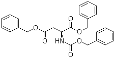 结构式 CAS# 5241-60-1, N-苄氧羰基-L-天冬氨酸 1,4-二苄酯