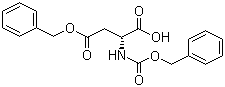 结构式 CAS# 5241-62-3, N-苄氧羰基-D-天冬氨酸 4-苄酯