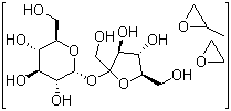Sucrose ethoxylated propoxylated polymer molecular structure (CAS 52434-08-9)