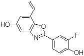 structure of CAS# 524684-52-4, Prinaberel;2-(3-Fluoro-4-hydroxyphenyl)-7-vinyl-1,3-benzoxazol-5-ol