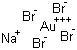 Sodium tetrabromoaurate molecular structure (CAS 52495-41-7)