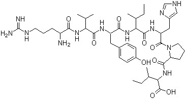 Argininyl-valinyl-tyrosinyl-isoleucinyl-histidinyl-prolinyl-isoleucine molecular structure (CAS 52498-25-6)