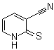 structure of CAS# 52505-45-0, 1,2-Dihydro-2-thioxo-3-pyridinecarbonitrile;2-Mercapto-3-pyridinecarbonitrile; 2-Mercaptonicotinonitrile; 2-Thioxo-1,2-dihydro-pyridine-3-carbonitrile; 3-Cyano-2(1H)-pyridinethione; 3-Cyano-2-mercaptopyridine; 3-Cyanopyridine-2-thiol; NSC 266131