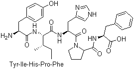Tyrosinyl-isoleucinyl-histidinyl-prolinyl-phenylalanine molecular structure (CAS 52530-60-6)