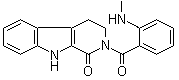 structure of CAS# 526-43-2, 2,3,4,9-Tetrahydro-2-[2-(methylamino)benzoyl]-1H-pyrido[3,4-b]indol-1-one;Rhetsinine