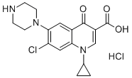 structure of CAS# 526204-10-4, Ciprofloxacin EP Impurity D HCl;7-chloro-1-cyclopropyl-4-oxo-6-piperazin-1-ylquinoline-3-carboxylic acid;hydrochloride