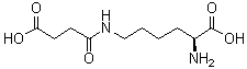 structure of CAS# 52685-16-2, N6-(3-Carboxy-1-oxopropyl)-L-lysine;epsilon-Succinyllysine