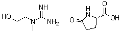 N-(2-Hydroxyethyl)-N-methylguanidine compd. with 5-oxo-L-proline molecular structure (CAS 52704-31-1)