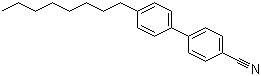 structure of CAS# 52709-84-9, 4-Cyano-4'-octylbiphenyl;4'-Octyl-4-biphenylcarbonitrile; 4'-Octyl[1,1'-biphenyl]-4-carbonitrile