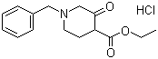 Ethyl N-benzyl-3-oxo-4-piperidine-carboxylate hydrochloride molecular structure (CAS 52763-21-0)