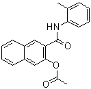 3-(乙酰氧基)-N-(2-甲基苯基)-2-萘甲酰胺分子结构 (CAS 528-66-5)