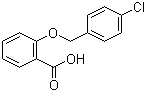 structure of CAS# 52803-69-7, 2-[(4-Chlorophenyl)methoxy]benzoic acid;2-(4-Chlorobenzyloxy)benzoic acid