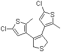 5,5''-二氯-2',5'-二氢-2,2''-二甲基-3,3':4',3''-三联噻吩分子结构 (CAS 528604-88-8)