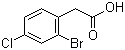 2-溴-4-氯苯乙酸分子结构 (CAS 52864-56-9)