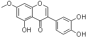 3-(3,4-Dihydroxyphenyl)-5-hydroxy-7-methoxy-4H-1-benzopyran-4-one molecular structure (CAS 529-60-2)