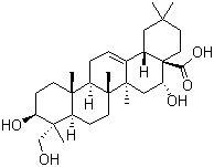结构式 CAS# 52936-64-8, 儿茶酚; (3b,4a,16a)-3,16,23-三羟基齐墩果烷-12-烯-28-酸
