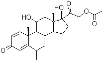 structure of CAS# 53-36-1, Methylprednisolone acetate;Methylprednisolone 21-acetate; Depo-medrate