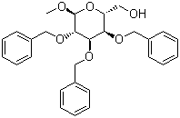 甲基-2,3,4-三-O-苄基-alpha-D-吡喃葡萄糖苷分子结构 (CAS 53008-65-4)