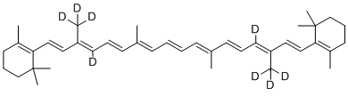 beta-Carotene (10,10',19,19,19,19',19',19'-D8) molecular structure (CAS 53163-44-3)