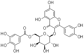Quercetin-3-O-(6'-O-galloyl)-beta-D-galactopyranoside molecular structure (CAS 53171-28-1)