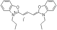 3,3'-二丙基氧杂羰花青碘化物分子结构 (CAS 53213-79-9)