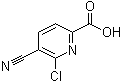 结构式 CAS# 53234-56-3, 6-氯-5-氰基皮考林酸