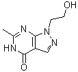 1,5-Dihydro-1-(2-hydroxyethyl)-6-methyl-4H-pyrazolo[3,4-d]pyrimidin-4-one molecular structure (CAS 5326-76-1)