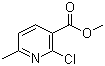structure of CAS# 53277-47-7, Methyl 2-chloro-6-methylnicotinate;2-Chloro-6-methyl-3-pyridinecarboxylic acid methyl ester; Methyl 2-chloro-6-methylpyridine-3-carboxylate