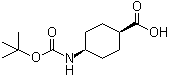 顺式-4-叔丁氧羰基氨基-1-环己烷羧酸分子结构 (CAS 53292-90-3)