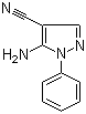 5-氨基-1-苯基吡唑-4-腈分子结构 (CAS 5334-43-0)