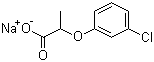 Sodium 2-(3-chlorophenoxy)propanoate molecular structure (CAS 53404-22-1)