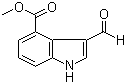 Methyl 3-formyl-1H-indole-4-carboxylate molecular structure (CAS 53462-88-7)