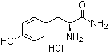 structure of CAS# 53559-18-5, L-Tyrosinamide hydrochloride;L-Tyrosine amide hydrochloride; Tyrosine amide hydrochloride; (alphaS)-alpha-Amino-4-hydroxybenzenepropanamide hydrochloride