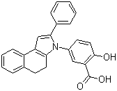 结构式 CAS# 53597-27-6, 芬度柳; 5-(4,5-二氢-2-苯基-3H-苯并[e]吲哚-3-基)水杨酸