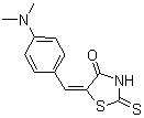 5-(4-(二甲基氨基)亚苄基)罗丹宁分子结构 (CAS 536-17-4)