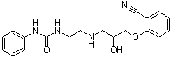 N-[2-[[3-(2-氰基苯氧基)-2-羟基丙基]氨基]乙基]-N'-苯基脲分子结构 (CAS 53671-71-9)