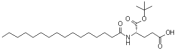 N-(1-氧代十六烷基)-L-谷氨酸叔丁酯分子结构 (CAS 536721-25-2)