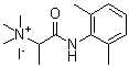 三甲基[1-(2,6-二甲苯基氨基甲酰)乙基]碘化铵分子结构 (CAS 5369-07-3)