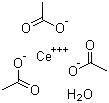 Cerium acetate hydrate molecular structure (CAS 537-00-8)