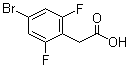 4-溴-2,6-二氟苯乙酸分子结构 (CAS 537033-54-8)
