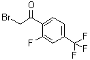 2-Bromo-1-(2-fluoro-4-trifluoromethylphenyl)ethanone molecular structure (CAS 537050-12-7)