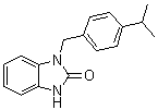 1,3-Dihydro-1-[[4-(1-methylethyl)phenyl]methyl]-2H-benzimidazol-2-one molecular structure (CAS 537702-23-1)