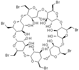 七(6-溴-6-脱氧)-beta-环糊精分子结构 (CAS 53784-83-1)