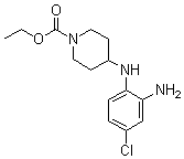 structure of CAS# 53786-45-1, 4-[(2-Amino-4-chlorophenyl)amino]-1-piperidinecarboxylic acid ethyl ester