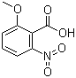 结构式 CAS# 53967-73-0, 2-甲氧基-6-硝基苯甲酸