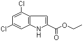 Ethyl 4,6-dichloroindole-2-carboxylate molecular structure (CAS 53995-82-7)