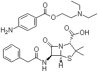 Procaine penicillin G molecular structure (CAS 54-35-3)