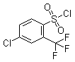 4-Chloro-2-(trifluoromethyl)benzenesulfonyl chloride molecular structure (CAS 54090-42-5)