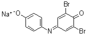 结构式 CAS# 5415-23-6, 2,6-二溴-4-[(4-羟基苯基)亚氨基]-2,5-环己二烯-1-酮钠盐